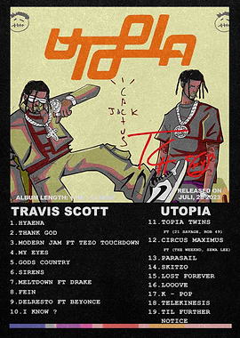 Travis Scott Utopia Album Poster