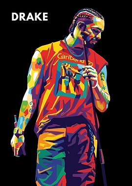 Drake Pop Art Portrait