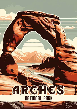 Arches National Park Vintage Poster