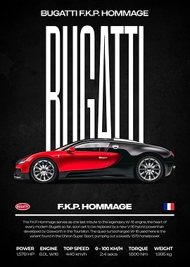 Bugatti F.K.P. Hommage Poster