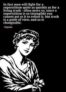 Hypatia quote with illustration