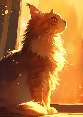 Cat in Golden Sunlight