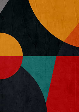 Abstract Geometric Shapes with Textured Background