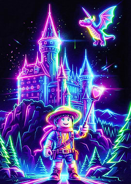 Neon Fantasy Castle Adventure