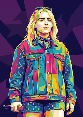 Billie Eilish Pop Art Portrait