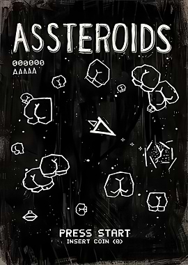 Asteroids Game Poster