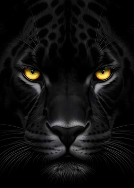 Black Panther with Yellow Eyes