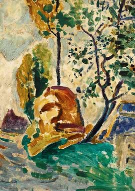 Impressionistic Landscape with Figure