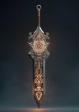 Ornate Glowing Fantasy Sword