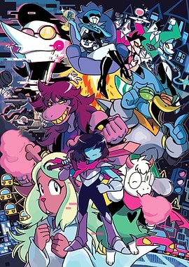 Deltarune Characters in Dynamic Pose