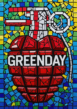Green Day Grenade Mosaic