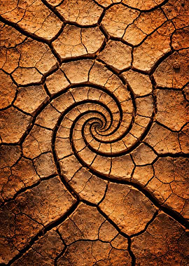 Cracked Earth Spiral