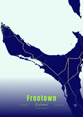 Freetown Bahamas Map