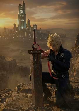 Cloud Strife with Buster Sword