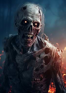 Zombie with Glowing Eyes