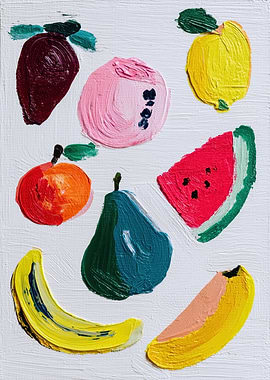 Vibrant Fruit Painting