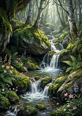 Enchanted Forest Waterfall