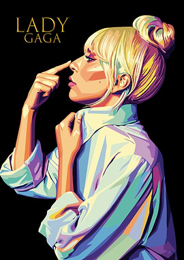 Lady Gaga Pixel Art Portrait
