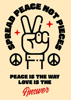Peace and Love Message Poster