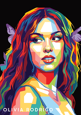 Olivia Rodrigo Pop Art Portrait