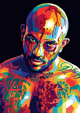 Colorful WPAP Portrait of a Man