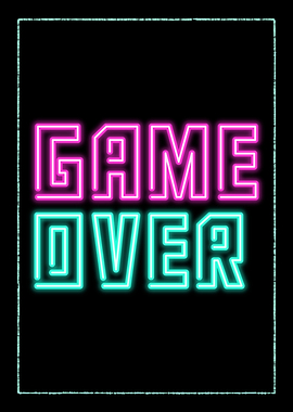 Game Over Neon Sign