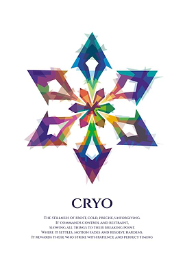 Cryo Ice Element Symbol Pop Art