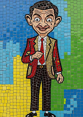 Mr. Bean Mosaic Art