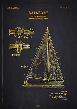 1938 Sailboat Patent Gold