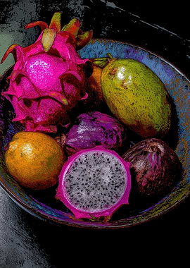 Exotic Fruits in a Bowl