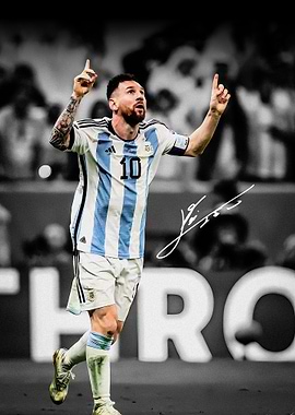 Lionel Messi celebrating a goal