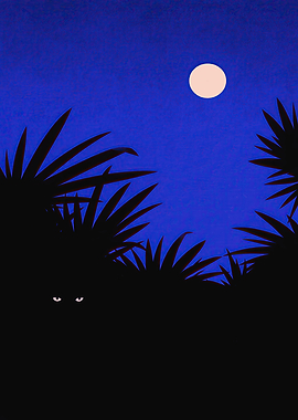 Mysterious Eyes in the Jungle Night