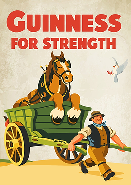 Guinness For Strength Vintage Poster