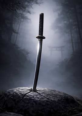 Katana Japan Sword in a Stone