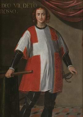 Portrait of a Young Man in Red and White Tunic