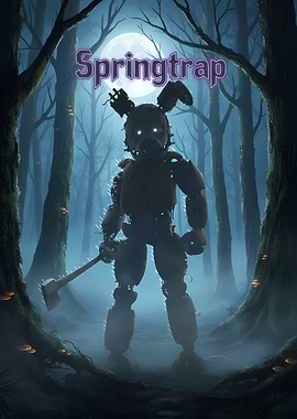 Springtrap in a Dark Forest
