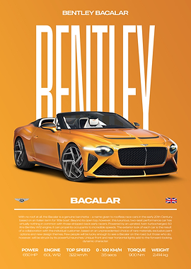 Bentley Bacalar Car Poster