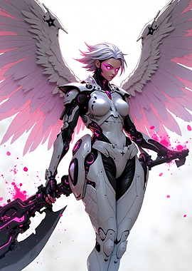 Cyberpunk Angel Warrior