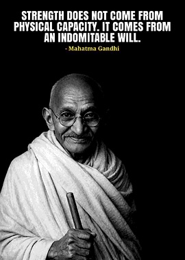 Mahatma Gandhi quote about strength