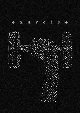 Dumbbell made of dots