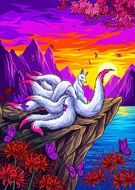Nine-Tailed Fox by the Water