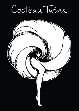 Cocteau Twins logo with abstract art