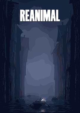 Reanimal poster with boat in dark water