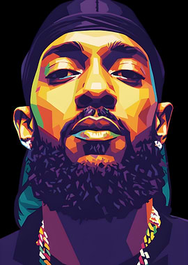 Nipsey Hussle Pop Art Portrait
