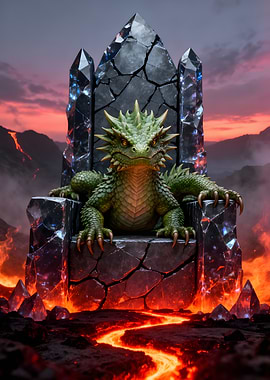 Dragon on a Crystal Throne
