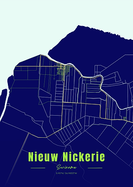 Nieuw Nickerie Map