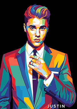 Justin Bieber Pop Art Portrait