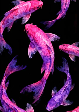 Vibrant Koi Fish Pattern