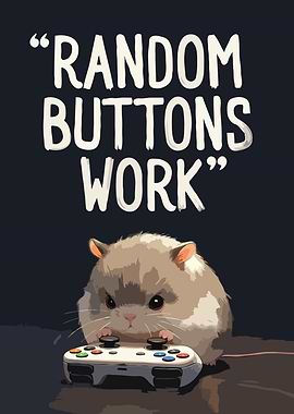 Hamster playing video games