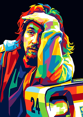 Colorful WPAP Portrait of a Man
